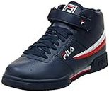 Fila Men's f-13v lea/syn Fashion Sneaker, Navy/White Red, 10 M US