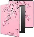 Wazzasoft for Kindle Oasis case 7 Inch (10th Generation 2019, 9th Generation 2017) Women Girls Cute Folio E-Reader Covers Flower Kawaii Auto Wake/Sleep for Amazon Kindle Oasis 10th/9th Gen Cases 7”