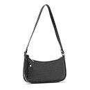 NUFA Women Black Shoulder Bags | Stylish and Trendy Faux Leather Casual Shoulder bag for College, and Office