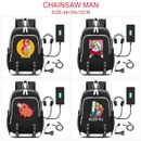 Chainsaw Man Backpack Teenagers Book Schoolbag Men Women USB Travel Laptop Bags
