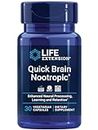 Life Extension Quick Brain Nootropic, 30 vegetarian capsules—Enhanced brain performance, learning and retention, brain supplement- 1-Daily, gluten-free, non-GMO