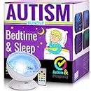 Autism & Prosperity Kids Bedtime & Sleep Calming Ocean Wave Projector Autistic Children ASD Boys Girl Teen No 1-3 Toddlers Age 3 4 5-7 8-12 Products Special Needs Room Sensory Toys Game LED Light Lamp