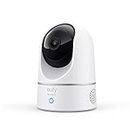 eufy Security Indoor Cam 2K Pan & Tilt Camera Surveillance WiFi, caméra intérieure, Détection des Humains et Animaux par l'IA, Assistants Vocaux, Carte microSD Requise