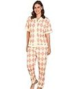 Lounge Pants and Shirt Women Korean Style Pyjama Set Night Suit Lounge Factory Direct Sales (Szie Large) L