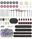 HARDELL Rotary Tool Accessories, 230pcs Power Rotary Tool Accessories Kit, 1/8"(3.2mm) Diameter Shanks, Universal Fitment for Easy Cutting, Polishing, Sanding, Carving, Grinding