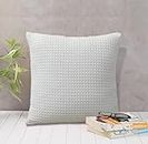 Roman White Throw Cushion Covers for Sofa 16x16 Inch - Decorative Pillowcases, Square Solid Soft Pillow Cover for Bed Couch Car (White, 40x40 cm, 1 Piece) No Pillow Insert