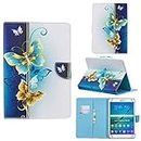 UGOcase Universal 9.5"-10.5" Tablet Case, PU Leather Folio Flip Protective Colorful Pattern Stand Wallet Case for Fire HD 10, iPad 9.7", Galaxy Tab A 10.1, RCA, Dragon Touch, ASUS, Gold Butterfly