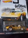 Hot Wheels 1968 Corvette Gold Gas Monkey Garage 1:64 Premium Real Riders Difícil de encontrar Noc