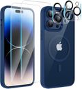 For iPhone 15 14 13 12 11 Pro Max Clear Magnetic Case Kickstand Shockproof Cover