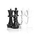 MegaChess Large Premium Chess Pieces Complete Set with 12 Inch Tall King - Black and White