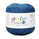Crochet Thread Size 10 for Hand Knitting Cotton Crochet Yarn (Indigo-434)