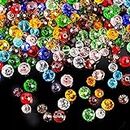 1000 Stück Facettierte Perlen, 6mm/8mm Glasperlen Zum Auffädeln Rondelle Kügelchen mit Aufbewahrungsbox für Handwerk Schmuckherstellung Armbänder (12 Farbe)