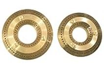 Ravish Trade Brass Burner Caps Set of 2 Suitable for all Surya Brand Auto Ignition Gas Stoves (1 Medium - 7.8 Cm, 1 Small - 6.8 Cm)