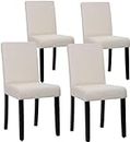 FDW Dining Chairs Set of 4 Elegant Design Modern Fabric Upholstered Dining Chairs