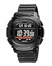 Shocknshop Digital Sports Latest Multifunctional Electronic LED Black Dial Wrist Watch for Men Boys -WCH84 (Black)