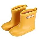 Tree Grandpa Toddler Rain Boots Baby Kids Easy-on Rain shoes Children Waterproof Shoes for Boys Girls(1-6 Years), Yellow, 5 Toddler