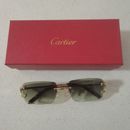 Cartier rimless Diamond cut sunglasses glasses BIG C decor CT0092O Piccadilly