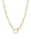 gorjana Women's Parker Necklace, 18k Gold Plated, Paperclip Link Chain w/Chunky Clasp