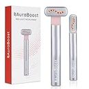 AuraBoost Handheld LED Red Light Therapy for Face and Neck - Vibrating Massage, Glowing Skincare Wand, Smart Sensor, Portable Facial Device, Face Therapy Wand Skin Health Tool Rejuvenation Boost