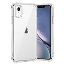 Case for iPhone XR 6.1-Inch, Gueche Crystal Clear Shockproof Phone Cover, Soft TPU Protective Ultra Thin Slim Fit, Smartphone Case for iPhone XR Cell Phone Cases-Transparent