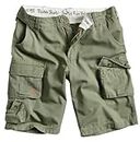 Surplus Raw Vintage Herren Cargo Trooper Shorts, Oliv, M