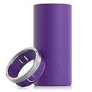 RTIC Skinny Can Cooler, Fits all 12oz Slim Cans, Majestic Purple, Insulated Stainless Steel, Sweat-Proof, Keeps Cold Longer