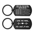 ENGZHI I Love You More The End I Win Keychain - Anniversary Love Gifts for Him Her - Mens Valentines Present, Christmas