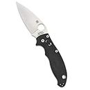 Spyderco Manix 2 Folding Knife - Black G-10 Handle with PlainEdge, Full-Flat Grind, CPM S30V Steel Blade and Ball Bearing - C101GP2