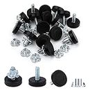 AIEX 1/4" Thread Outer Diameter Furniture Leveling Feet, Adjustable Furniture Levelers with T Nuts Screw in Feet for Furniture Cabinets Sofa Tables Chairs.（16pcs）