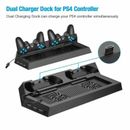 PS4 Cooling Station Vertical Stand 2 Controller Charging Dock For PlayStation 4