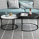 Modern Living Room Coffe Table Home Décor Furniture Sets of 2 Living Room Cocktail Tables, Home Decor Stacking Nesting Table Sets | Round Tea/Coffee Tables, MDF Desk Top Living Room Or Loung
