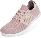 WHITIN Womens Extra Wide Fit Minimalist Trail Running Shoes Size 10 Pink Athletic Trekking Non Slip Jogging Treadmill Workout Fitness Trainer Lightweight Lifting Casual Exercise Sneakers 41