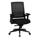 Sedia da ufficio nera ergonomica con braccioli sedia girevole tessuto poltrona ufficio 120 kg 