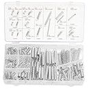 Eyech Spring Assortment Set 200 Pieces Zinc Plated Compression and Extension Springs for Shops and Home Repairs Replacement Kit