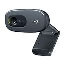 Logitech C270 Digital HD Webcam with Widescreen HD Video Calling, HD Light Correction, Noise-Reducing Mic, for Skype, FaceTime, Hangouts, WebEx, PC/Mac/Laptop/MacBook/Tablet - (Black, HD 720p/30fps)