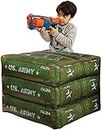 Army Boxes Combat Battlefield Inflatables, Compatible with Nerf, Laser tag, Water Gun, Dart Gun, Perfect for Boys and Girls Birthday Activities, Suitable for Kids and Adults NS137