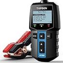 Car Battery Tester TOPDON BT100 12 Volt 100-2000CCA Battery Load Tester, Cranking and Charging System Battery Analyzer, Automotive Alternator Tester for Car Motorcycle Marine Truck
