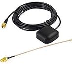 NETBOON Navigation Antenna Magnetic Mount SMA Male GPS Antenna with 15cm 6 inch UFL IPX IPEX to SMA Female RG316 Coaxial Pigtail Cable