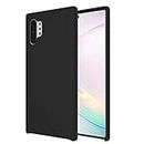 SmartPoint Silicon Candy With Anti Dust Plugs Shockproof Slim Back Cover Case For Samsung Galaxy Note 10 Plus,Black