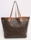 Authentic Louis Vuitton Monogram Neverfull MM Shoulder Tote Bag #27162