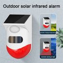 Solar Infrared Motion Sensor Alarm With 120db Siren Strobe Light Garden Security