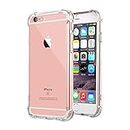 Amazon Brand - Solimo Mobile Cover (Soft & Flexible Shockproof Back Case with Cushioned Edges) Transparent for Apple iPhone 6