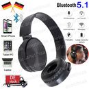 Bluetooth 5.1 Kopfhörer On-Ear Headset Stereo Bass Headphone HiFi Ohrhörer