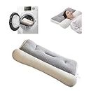 Adius Super Ergonomic Pillow - Protect Your Neck and Spine,Pacovl Pillow,Orthopedic Pillow for Sleeping,Reverse Traction Soy Neck Pillow for Neck Shoulder Pain (Cylindrical White,40x60cm)
