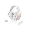 Redragon H510W Zeus 2 White - Gaming Headphones - Comfortable Headset - High Definition Audio + Powerful Bass - Headphones with Microphone for PC, Mobile Phone, PS4-7.1 Sound + Downloadable Software
