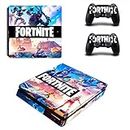 PlayStation 4 Fortnite Console Skin, Decal, Vinyl, Sticker, Faceplate - Console and 2 Controllers - Protective Cover PS4 Slim