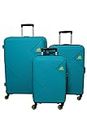 Kamiliant By American Tourister Polypropylene Set Of 3 Speed_Wheel 4 Wheel Suitcases Small (55 Cm), Medium (68 Cm) & Large (79 Cm) Hard Luggage Trolley - Aqua