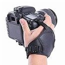 HIFFIN PU Leather Soft Camera Hand Grip/Wrist Strap for Canon Nikon Sony SLR DSLR (Black)