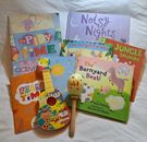 Baby/Toddler Music Books & Toy Instruments Bundle - Board Books CD's Hardcover 