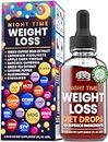 BIOTEQUELAB Night Time Weight Loss Diet Drops - Appetite Control, Fat Burner, Metabolism Booster - Apple Cider Vinegar - Cinnamon - Cayenne Pepper